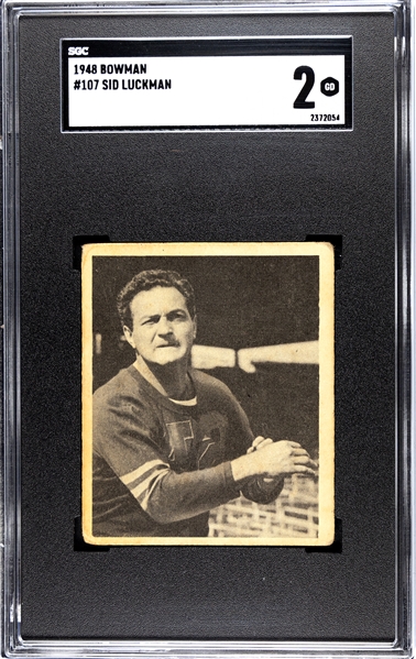 1948 Bowman Sid Luckman SGC 2 HOF