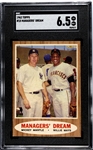 1962 Topps Manager's Dream Mickey Mantle Willie Mays #18 SGC 6.5