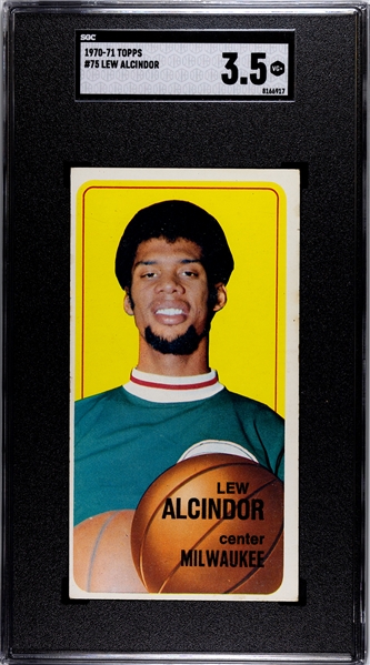 1970-71 Topps Basketball Lew Alcindor #75 SGC 3.5