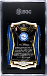 2020-21 Panini Select #120 Joel Embiid Orange Die-Cut Prizm Serial Numbered 5/65 SGC 10 Gem Mint
