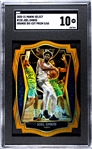 2020-21 Panini Select #120 Joel Embiid Orange Die-Cut Prizm Serial Numbered 5/65 SGC 10 Gem Mint