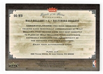 2005 Fleer Greats of the Game Autograph Walt Bellamy #GG-WB