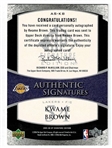 2005-06 SP Signature Edition Kwame Brown #AS-KB
