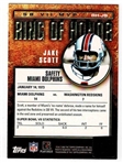2002 Topps Ring of Honor Jake Scott Autograph SP #RH-JS