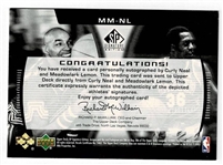 2005 SP Signature Edition Marquee Marks Curly Neal and Meadowlark Lemon Dual Autograph 50/100 Harlem Globetrotters