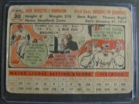 1956 Topps Jackie Robinson Baseball Card LOW GRADE (CREASED)