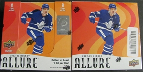 Lot of 2 2022-23 Upper Deck Allure Hockey Factory Sealed Hobby Boxes