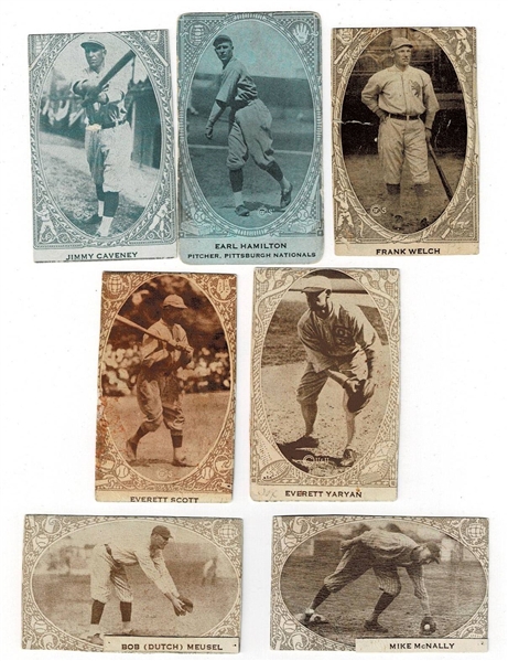 Lot of 7 1922 American Caramel Cards E120 POOR