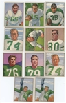 Lot of 10 1950 Bowman Philadelphia Eagles Football Cards with Steve van Buren and Pete Pihos