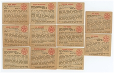 Lot of 10 1950 Bowman Philadelphia Eagles Football Cards with Steve van Buren and Pete Pihos