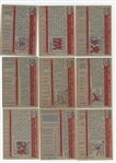 1957 Topps Starter Set 153/407 (37.6%) including HOF Hoyt Wilhelm, Minnie Minoso, and Red Schoendienst and 25 mid-series high numbers 266-350 (LOW GRADE)