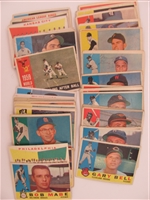 1960 Topps 45-card lot including HOF Nellie Fox, Jim Kaat rookie, and Casey Stengel (LOW GRADE)