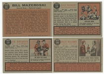 1962 Topps Mid-Grade Lot Billy Williams rookie #288, Bill Mazeroski All-Star #391, and two high numbers 535 and 536 EX-EX+