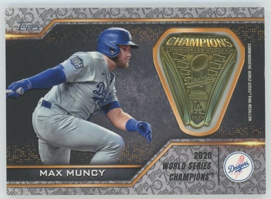 Max Muncy 2021 Topps Commemorative World Series Ring Relic Card #54/70