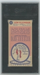 1969 Topps Basketball #25 Lew Alcindor - Milwaukee Bucks RC SGC 5
