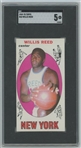 1969 Topps Basketball #60 Willis Reed - New York Knicks RC - SGC 5