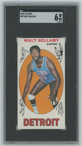 1969 Topps Basketball #95 Walt Bellamy - Detroit Pistons - SGC 6