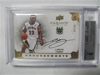 2011-12 Exquisite Collection Endorsements Lebron James Beckett Auto 9 Mint