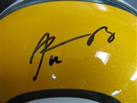 Aaron Rodgers Signed Full Sized Replica Football Helmet Green Bay Packers Steiner Certified