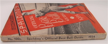1934 Spalding's Official Baseball Guide