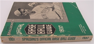 1937 Spalding's Official Baseball Guide Carl Hubbell Cover