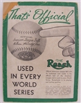 1938 Reach's Official American League Baseball Guide Charlie Gehringer Cover
