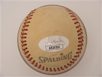 Ralph Kiner and Bob Lemon Autographed Hall of Fame Baseball JSA Certified