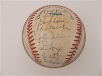 1991 New York Yankees Team Autographed Ball including Don Mattingly, Graig Nettles, Buck Showalter, Steve Sax, and 25 other signatures JSA Full Letter Certified