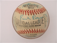 Warren Spahn and 23 other signatures on a Worth baseball JSA Full Letter Certified