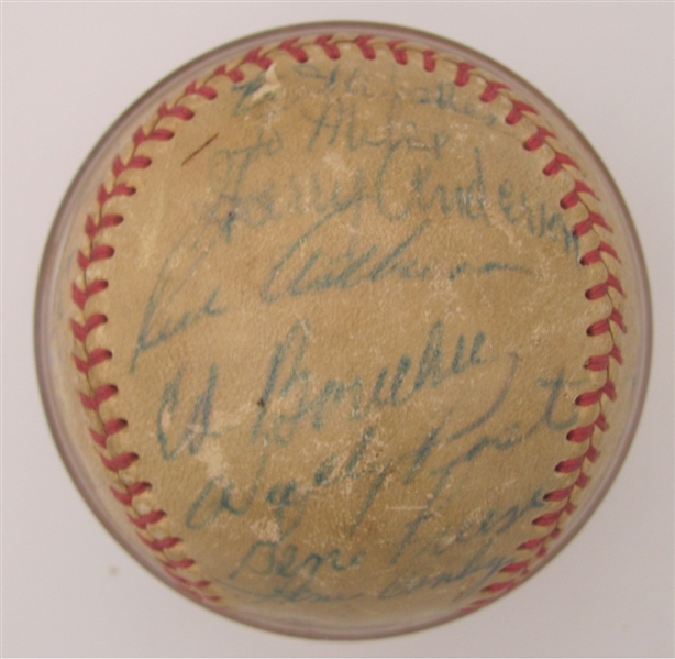 1959 Philadelphia Phillies Team Autographed Ball including Richie Ashburn and 12 other signatures JSA Full Letter Certified