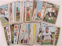 1967 Topps Starter Set 307/609 (50.4%) including 16 HOFs (Mays, Aaron, Gibson, Carlton, and others) and 14 Leaders Cards plus  17 Series 7 High Numbers