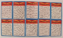1973 Topps Baseball Blue Checklist Lot of 10