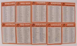 1973 Topps Baseball Blue Checklist Lot of 10