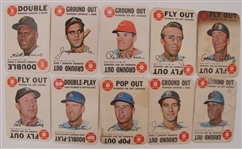 1968 Topps Game Cards Lot of 10 Different incl. Pete Rose, Roberto Clemente, Al Kaline (LOW GRADE)