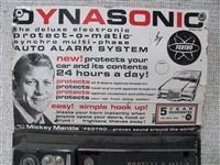 Mickey Mantle Dynasonic Protect-O-Matic Auto Alarm System