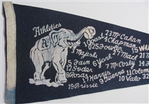 1948 Philadelphia Athletics Signature Pennant 29 Inches Connie Mack Al Simmons