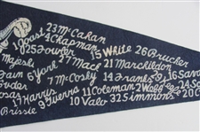 1948 Philadelphia Athletics Signature Pennant 29 Inches Connie Mack Al Simmons