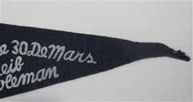 1948 Philadelphia Athletics Signature Pennant 29 Inches Connie Mack Al Simmons