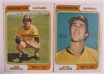 Lot of 18 1974 San Diego Padres Washington National League Cards 