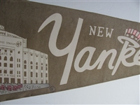 1950-60's New York Yankees Pennant Yankee Stadium 30 Inches