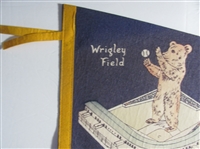 1950-60's Chicago Cubs Wrigley Field Pennant 30 Inches