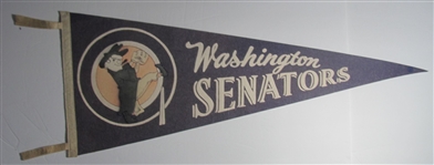 1950-60's Washington Senators Pennant 30 Inches