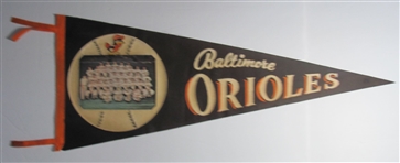 1960 Baltimore Orioles Team Photo Pennant Brooks Robinson 30 Inches