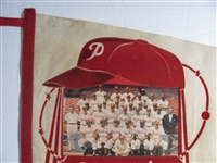 1960 Philadelphia Phillies Team Photo Pennant Robin Roberts 30 Inches