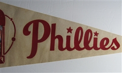 1960 Philadelphia Phillies Team Photo Pennant Robin Roberts 30 Inches