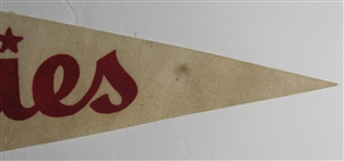 1960 Philadelphia Phillies Team Photo Pennant Robin Roberts 30 Inches