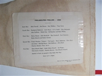 1960 Philadelphia Phillies Team Photo Pennant Robin Roberts 30 Inches