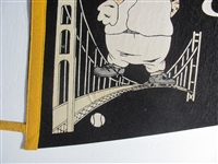 1950-60's San Francisco Giants Pennant Golden Gate Bridge 30 Inches