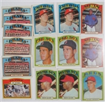 Lot of 1342 1972 Topps Baseball Cards including hi numbers