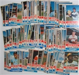 1976 Hostess Complete Set of 150 hand cut baseball cards with #114 George Brett PSA 6 (EX-MT) and #79 Nolan Ryan PSA 4 (VG-EX)